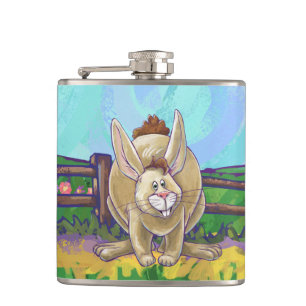 Cute Rabbit Animal Parade Hip Flask