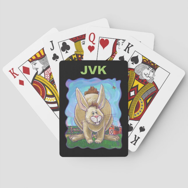 Cute Rabbit Animal Parade Playing Cards (Back)