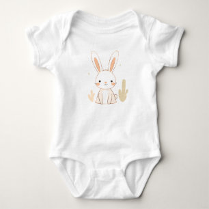 Cute Rabbit Baby Jersey Bodysuit 