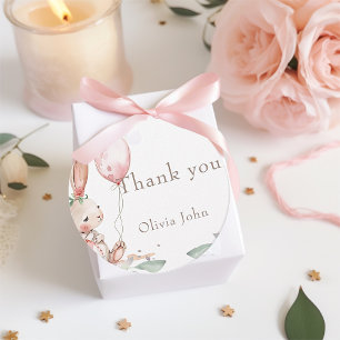 cute rabbit  baby shower  favour tags
