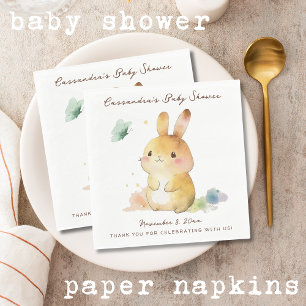 Cute Rabbit Baby Shower Napkin