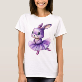 Cute rabbit ballerina dancing ballet T-Shirt
