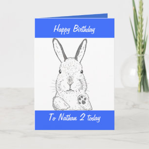 Cute Rabbit Birthday Card