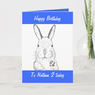 Cute Rabbit Birthday Card