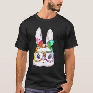 Cute Rabbit Bunny Face Leopard Glasses Headband Ea T-Shirt