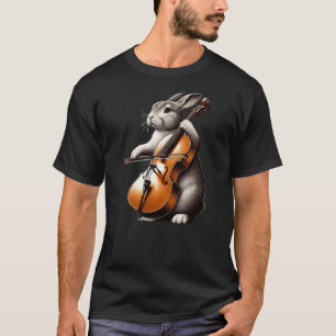 Cute Rabbit Bunny Playing Cello Rabbits Musician M T-Shirt