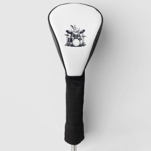 Cute Rabbit Bunny Playing Drums Rabbits Drummer Mu Golf Head Cover