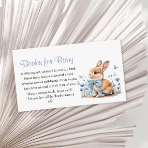 Cute Rabbit Bunny Wildflower Books for Baby Enclosure Card