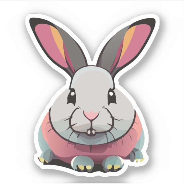 Cute Rabbit Cartoon Charactor (Front)