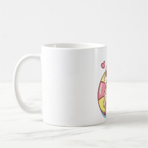 Cute Rabbit Chilling On Pool Float Summer Vibes Coffee Mug