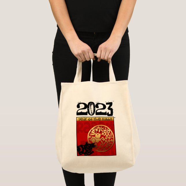 Cute Rabbit Chinese custom Year Zodiac Birthday B1 Tote Bag (Front (Product))