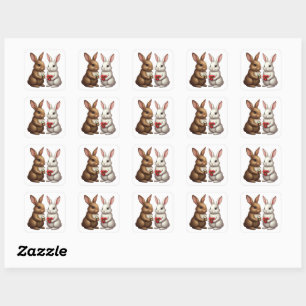 Cute Rabbit Couple – Love Bunny Sticker