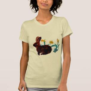 Cute Rabbit Daffodil Art T-Shirt
