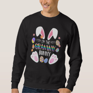 Cute Rabbit Ears I'm The Grammy Bunny Matching Eas Sweatshirt