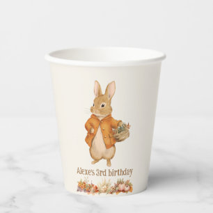 Cute Rabbit Fall Birthday Paper Cups