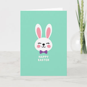 Cute Rabbit Head Pattern Card