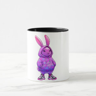 Cute Rabbit Illustration   Custom Bunny Coffee Mug