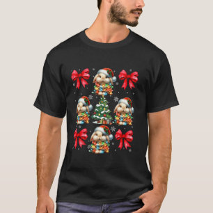 Cute Rabbit Lover Animals Xmas Coquette Red Bows C T-Shirt