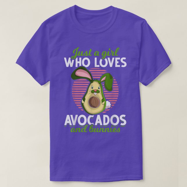 Cute Rabbit Lover Women Pet Owner Girls Avocado Bu T-Shirt (Design Front)