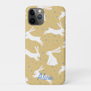Cute Rabbit Pattern Design - Customisable iPhone 11 Pro Case