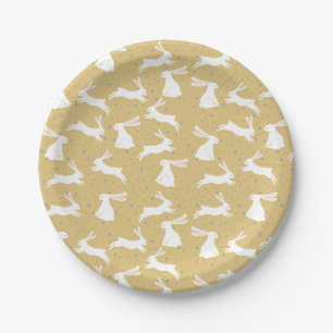 Cute Rabbit Pattern Design Paper Plate