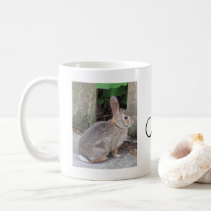 Cute Rabbit Photo Monogram Coffee Mug