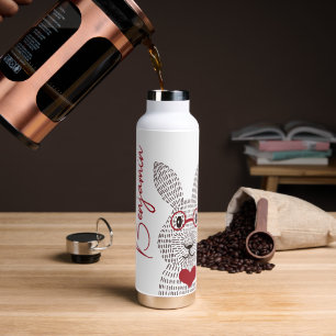 Cute Rabbit Red Unique  Water Bottle