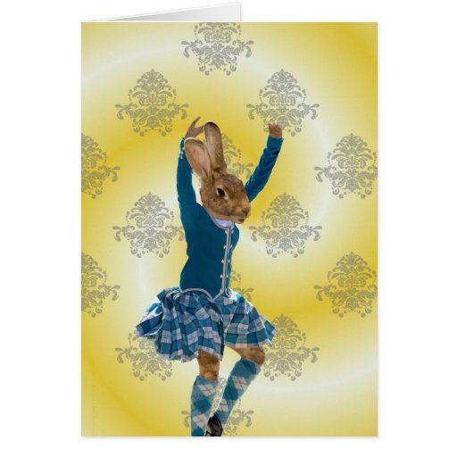Image of Cute rabbit Scottish highland dancer