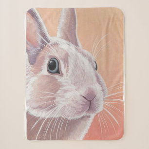 Cute Rabbit Sherpa Blanket