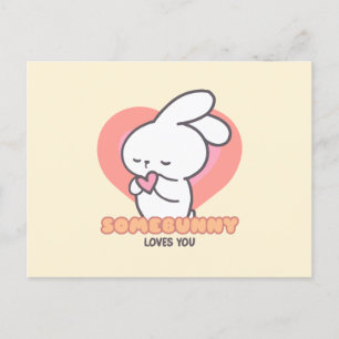 Cute Rabbit: Some Bunny Loves You Postcard