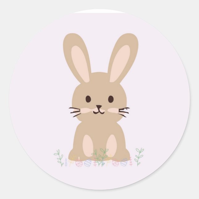 Cute rabbit sticker (Front)