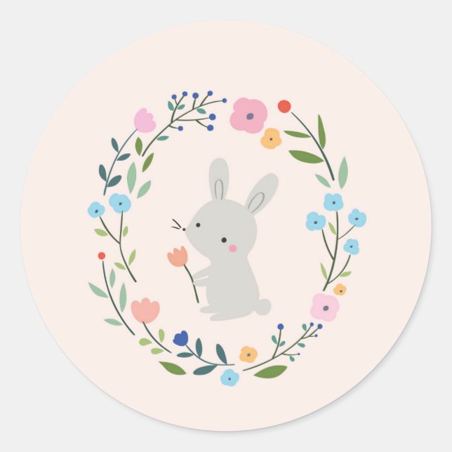 Cute Rabbit Sticker by Cubeely Paris (Front)