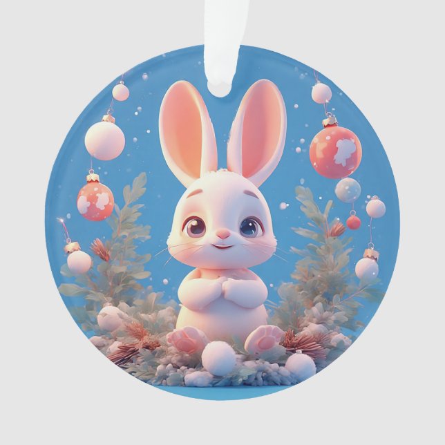 Cute Rabbit Surrounded by Decorations (Front)