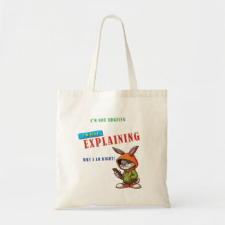Cute Rabbit with own Attitude Tote Bag