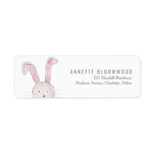 Cute Rabbit Woodland Pink Girl Baby Shower