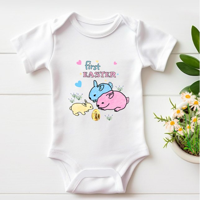 Cute rabbits  baby bodysuit (Creator Uploaded)