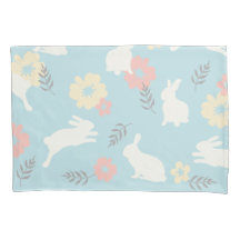 Cute Rabbits Flowers Pattern