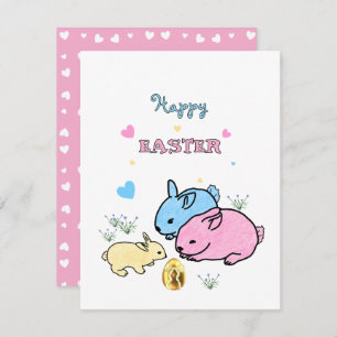 Cute rabbits holiday card