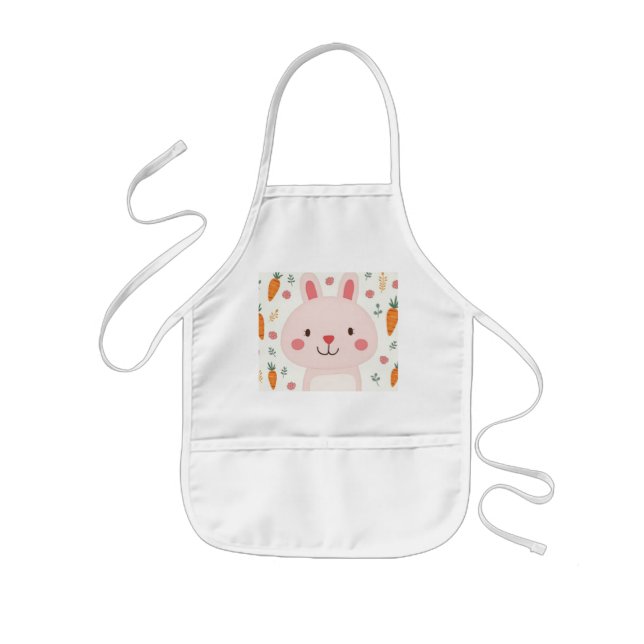 Cute Rabbits Kids Aprons (Front)