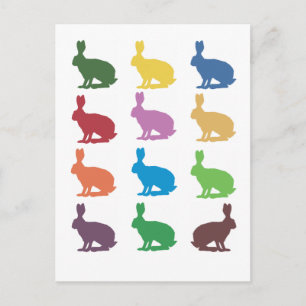 Cute Rabbits Pop Art Gifts Postcard