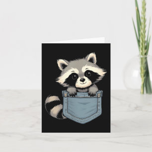 Cute Raccoon Cket Funny For Mens Womens Kids Racco Card