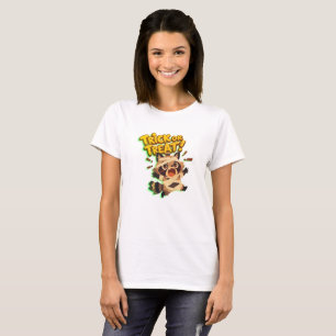 Cute raccoon in mummy costume with Trick or Treat T-Shirt