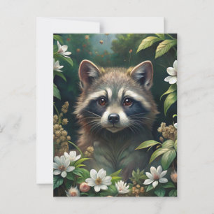 Cute Raccoon Postcard