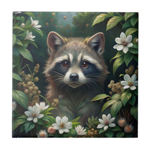 Cute Raccoon Tile