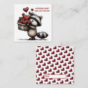 Cute Raccoon Valentine Card