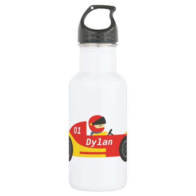 Cute Race Car For Boys 532 Ml Water Bottle (Front)