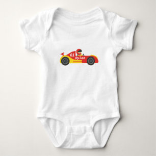Cute Race Car For Boys Baby Bodysuit