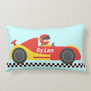 Cute Race Car For Boys Lumbar Cushion
