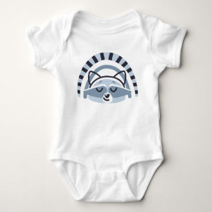 Cute Racoon Baby Bodysuit Sleeper