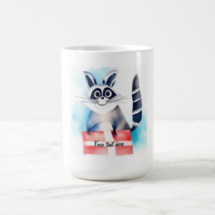 Cute racoon birthday gift coffee mug